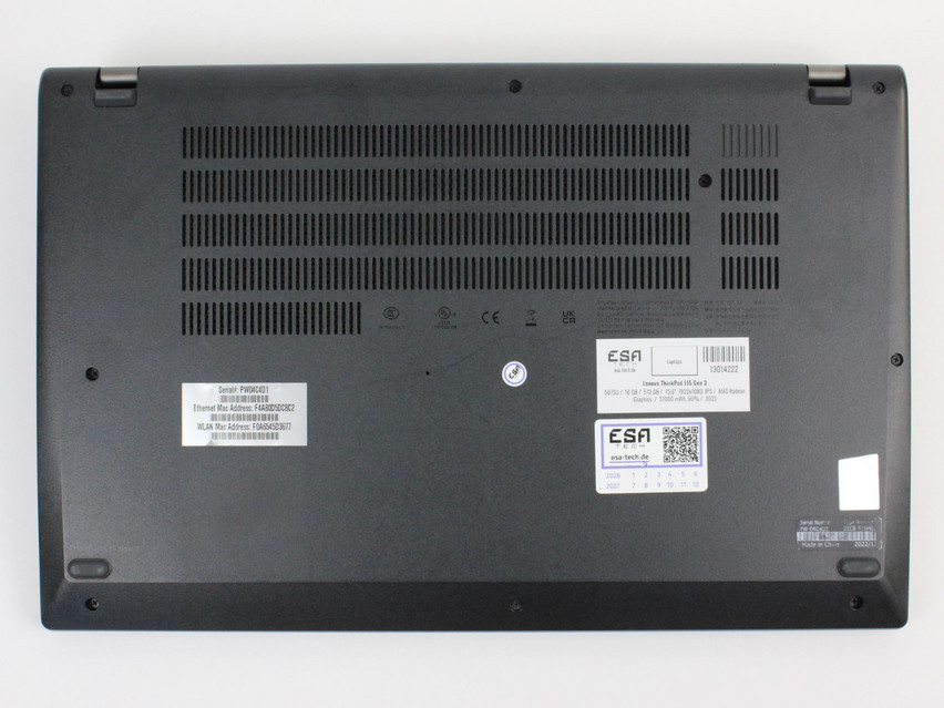 Refurbished Lenovo ThinkPad L15 Gen 3, 5675U, 16 GB,DDR4, 15,6" ins., 1920x1080 px, SSD, 512 GB Produktcode: 13014222 ESA-Tech Bild 11 von 11" title="Lenovo ThinkPad L15 Gen 3 - 449 €, Produktcode: 13014222 - Bild 11 von 11