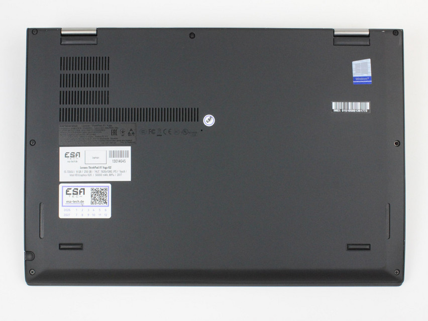 Refurbished Lenovo ThinkPad X1 Yoga G2, i5-7300U, 8 GB,LPDDR3, 14,0" ins., 1920x1080 px, SSD, 256 GB Produktcode: 13014645 ESA-Tech Bild 13 von 13" title="Lenovo ThinkPad X1 Yoga G2 - 259 €, Produktcode: 13014645 - Bild 13 von 13