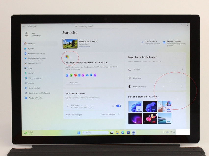 Refurbished Microsoft Surface Pro 7 (1866), i5-1035G4, 8 GB,LPDDR4, 12,3" ins., 2736x1824 px, SSD, 256 GB Product code: 16024713 ESA-Tech Image 16 of 16" title="Microsoft Surface Pro 7 (1866) - 199 €, Product code: 16024713 - Image 16 of 16