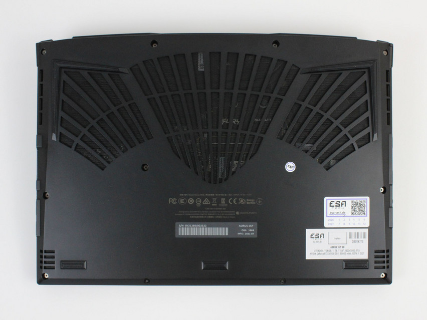 Refurbished AORUS 15P XD, i7-11800H, 64 GB,DDR4, 15,6" ins., 1920x1080 px, SSD, 1 TB Produktcode: 39014775 ESA-Tech Bild 11 von 11" title="AORUS 15P XD - 699 €, Produktcode: 39014775 - Bild 11 von 11