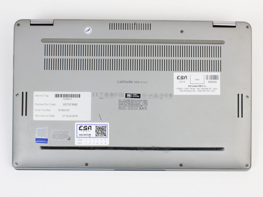 Refurbished Dell Latitude 7400 2-in-1, i7-8665U, 16 GB,LPDDR3, 14,0" ins., 1920x1080 px, SSD, 256 GB Product code: 10015123 ESA-Tech Image 11 of 11" title="Dell Latitude 7400 2-in-1 - 299 €, Product code: 10015123 - Image 11 of 11