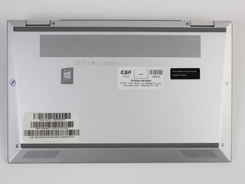 Refurbished HP EliteBook x360 1030 G8, i5-1145G7, 16 GB,LPDDR4, 13,3" ins., 1920x1080 px, SSD, 256 GB Product code: 11015113 ESA-Tech Image 9 of 10" title="HP EliteBook x360 1030 G8 - 349 €, Product code: 11015113 - Image 9 of 10