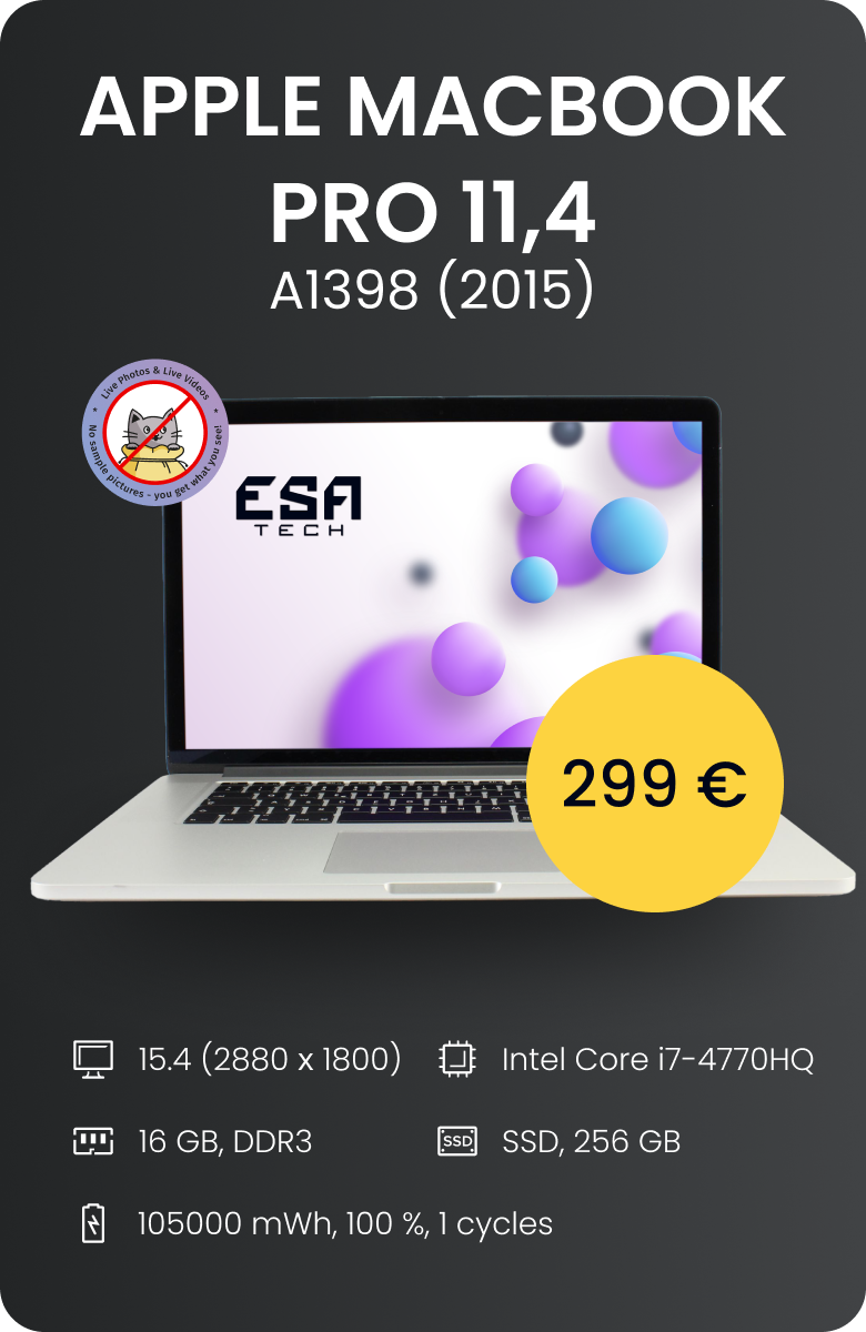 Apple MacBook Pro 11,4 A1398 (2015)