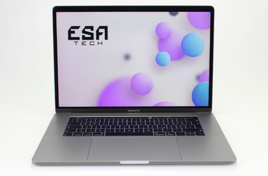 Gebrauchte Apple MacBook Pro 15,1 A1990 (2018), i7-8750H, 16 GB, DDR4, SSD, 512 GB, 429.00 €, Produktcode 12013125 ESA-TECH