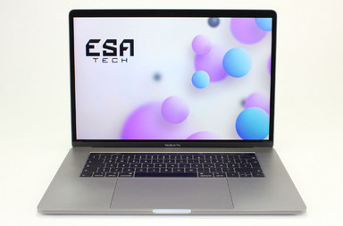 Gebrauchte Apple MacBook Pro 14,3 A1707 (2017), i7-7700HQ, 16 GB, LPDDR3, SSD, 256 GB, 289.00 €, Produktcode 12011977 ESA-TECH
